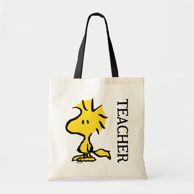 Tote Bag Peanuts | Woodstock Teacher (Devant)