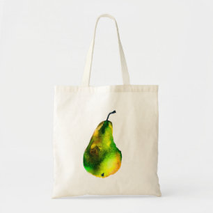 Tote Bag Pear art cute watercolor fruit
