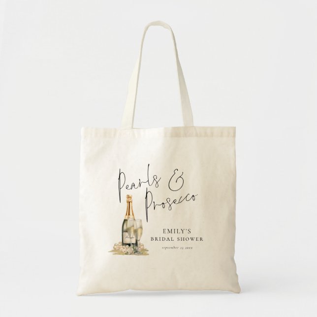 Tote Bag Pearls Nom du procureur Merci d'être Bridesmaid (Devant)