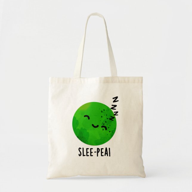 Tote Bag Peau de pois dormant amusant Pun de pois dormant (Devant)