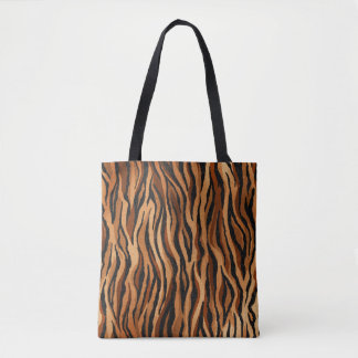 Tote Bag Peau de tigre : motif sans couture dessiné à la ma