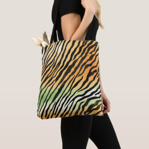 Tote Bag Peau tigre rayée moderne Imprimer gros chats félin