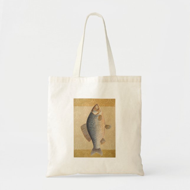 Tote Bag Pêche à la carpe peinture à l'eau douce (Devant)