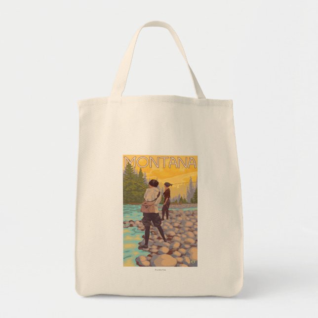 Tote Bag Pêche à la mouche - Montana (Devant)