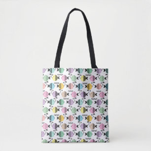 Tote Bag Pêche sans mer abstrait scandinave marine moderne