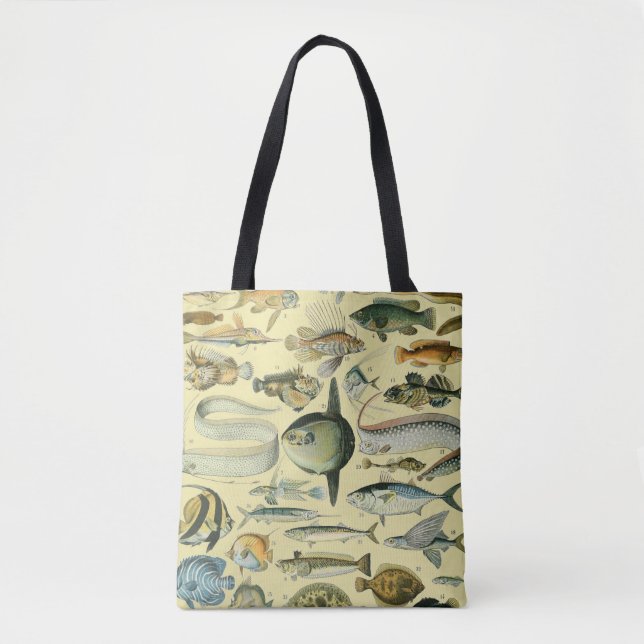Tote Bag Pêche scientifique vintage (Devant)
