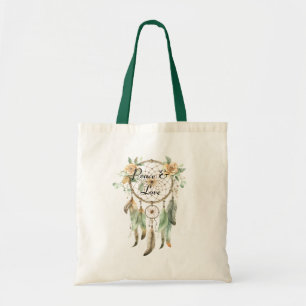 Tote Bag Pêcher Floral Green Dream Catcher