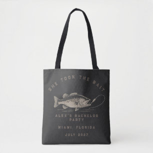 Tote Bag Pêcheur Drôle Party de Bachelor de Pêche Sur Mesur