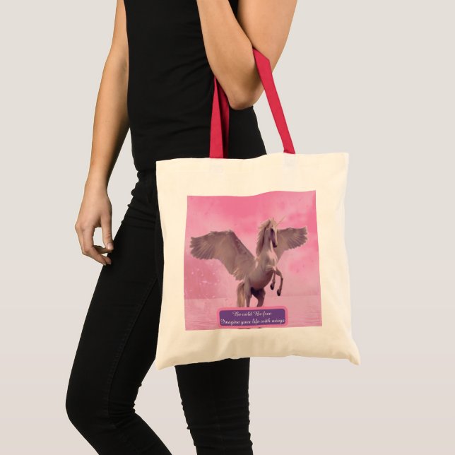 Tote Bag Pegasus Be wild Be free (Devant (produit))