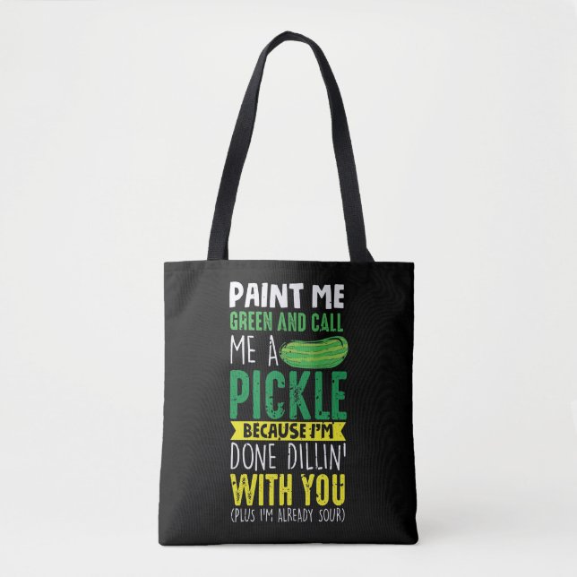Tote Bag Peignez-moi le vert et appelez-moi un chou (Devant)