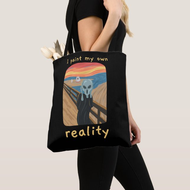Tote Bag Peindre ma propre réalité Le chef-d'oeuvre du cri (De près)