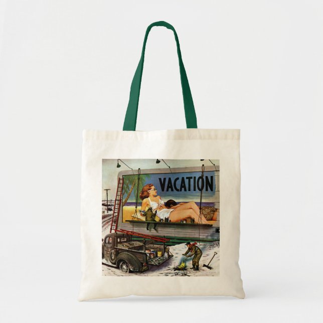 Tote Bag Peintres en tableau en hiver par Stevan Dohanos (Devant)