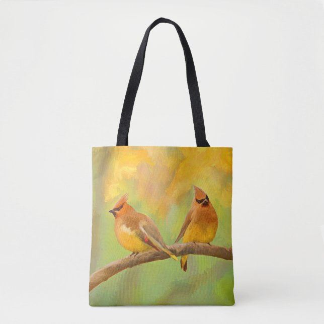 Tote Bag Peinture à cire de cèdre - jolie art original chie (Devant)