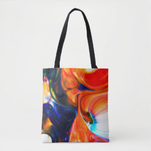 Tote Bag Peinture à encre éclatée : Abstraite colorée