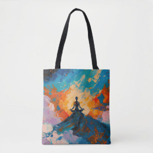 Tote Bag peinture à l'huile Art du Yoga (#4)