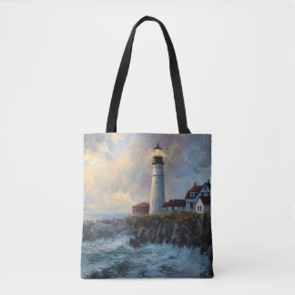 Tote Bag Peinture à l'huile texturée du phare