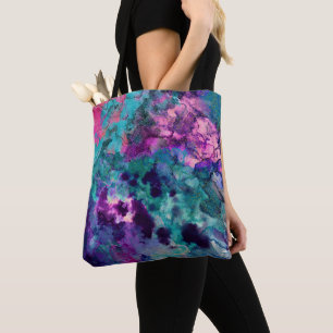 Tote Bag Peinture abstraite cosmique à l'aquarelle encre