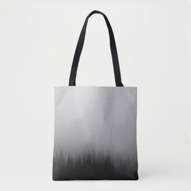 TOTE BAG PEINTURE ABSTRAITE DE LA FORÊT D'ARBRE DE PINS (Devant)
