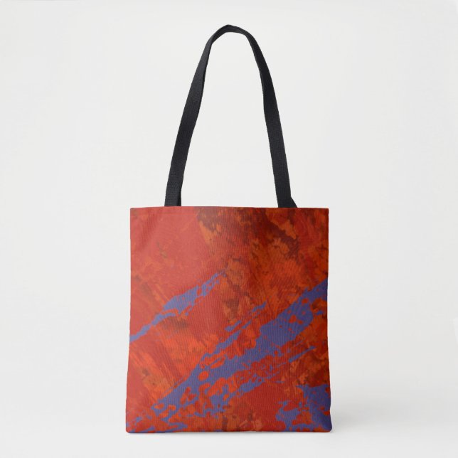 Tote Bag Peinture Abstraite. Encre image artisanale. Art mo (Devant)
