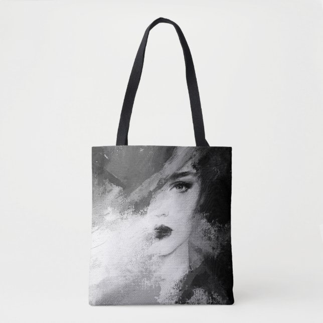 Tote Bag Peinture acrylique féminine de mode Abstraite (Devant)