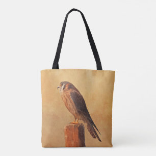 Tote Bag Peinture américaine Kestrel - Art original pour oi