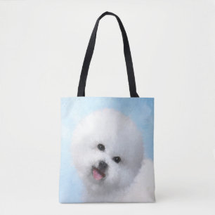 Tote Bag Peinture Bichon Frise - Cute Original Chien Art