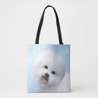 Tote Bag Peinture Bichon Frise - Cute Original Chien Art