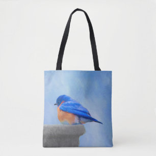 Tote Bag Peinture Bluebird - Art original pour oiseaux