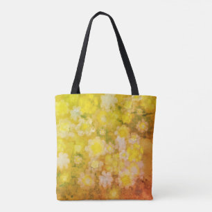 Tote Bag Peinture d'aquarelle Abstraite de fleurs rétro