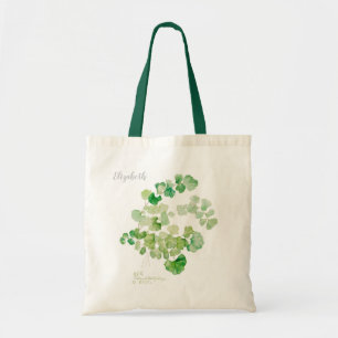 Tote Bag Peinture d'aquarelle végétale verte moderne