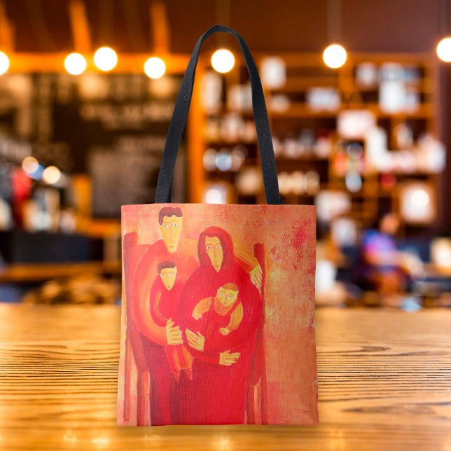 Tote Bag Peinture d'art contemporain en famille (Créateur téléchargé)