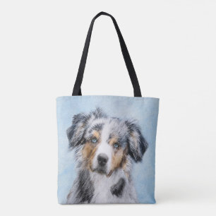 Tote Bag Peinture de berger américaine miniature - L'art d