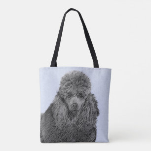 Tote Bag Peinture de caniche Miniature Jouet noir Art origi