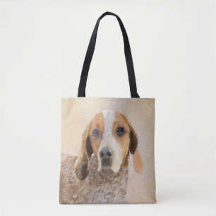 Tote Bag Peinture de Coonhound anglo-américain - Art canin