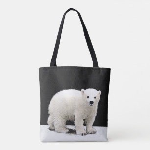 Tote Bag Peinture de l'ours polaire - Art original de la fa