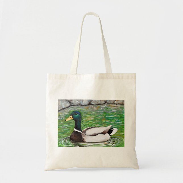 Tote Bag Peinture de M. Canard Colvert (Devant)