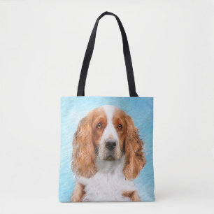 Tote Bag Peinture de Welsh Springer Spaniel - Art canin ori