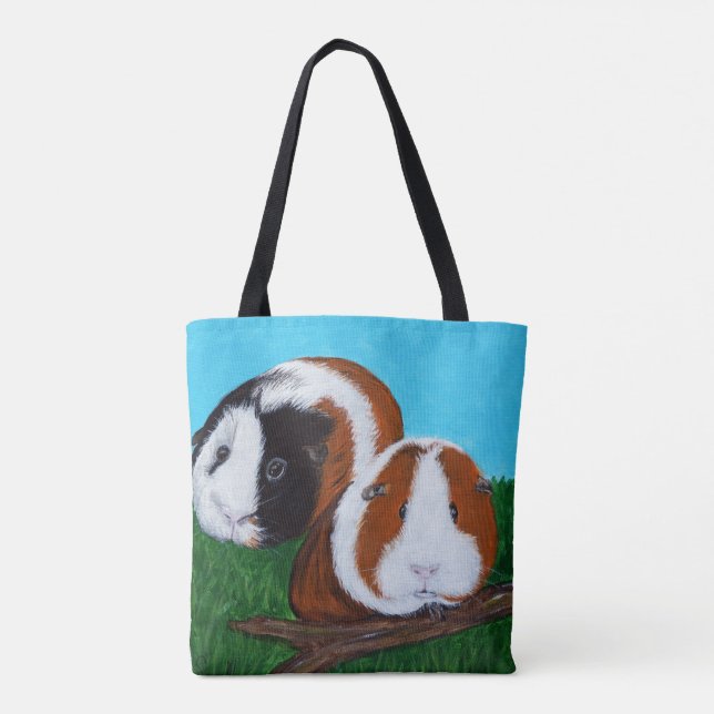 Tote Bag Peinture des cochons de Guinée (Dos)