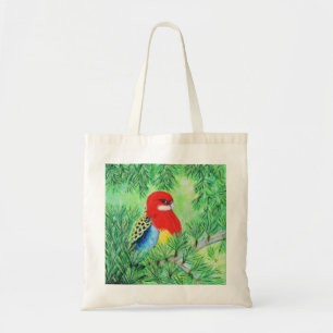 Tote Bag Peinture d'oiseaux Rosella