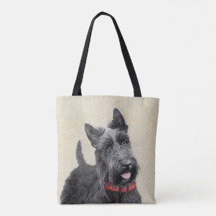 Tote Bag Peinture écossaise Terrier - Cute Original Dog Ar