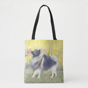 Tote Bag Peinture en teint de Keeshond - jolie art original