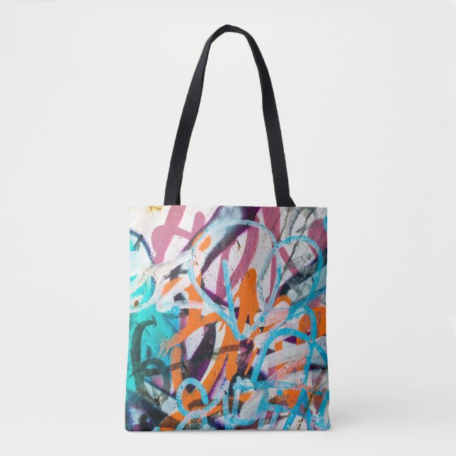 Tote Bag Peinture endommagée en béton, patinée, murale usée (Devant)