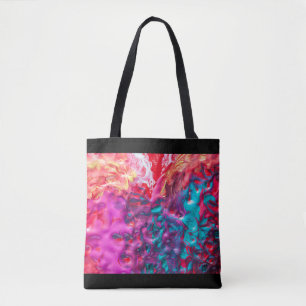 Tote Bag Peinture humide coloré palette d'art abstrait mode
