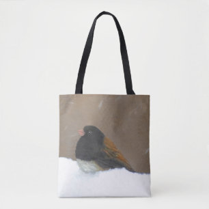 Tote Bag Peinture Junco foncée - Art original pour oiseaux