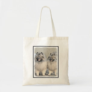 Tote Bag Peinture Keeshond Brothers - Art Chien original