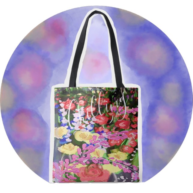 Tote Bag Peinture multicolore de refroidissement Fleurs bri (Créateur téléchargé)
