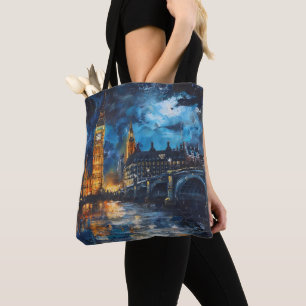 Tote Bag Peinture nocturne de Londres