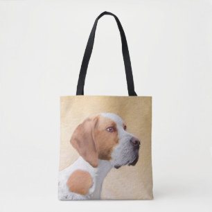 Tote Bag Peinture Pointer - Drôle d'Art Original de Chien