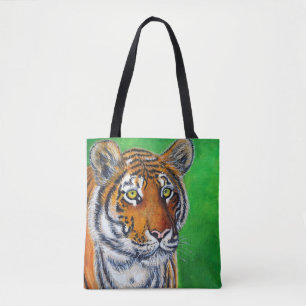 Tote Bag Peinture sur tigre