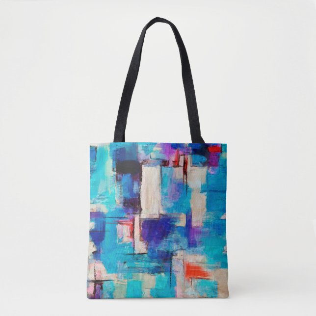 Tote Bag Peinture vive dessinée à la main, arrière - plan e (Devant)